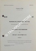 Book cover of Periodical Operating Notice containing General Instructions and Notices, Saturday 4 October to Friday, 5 Decembert 2003 by Network Rail - Great Western Region